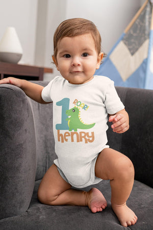 Dinosaur First Birthday Baby & Kids Shirt birthday product image 4