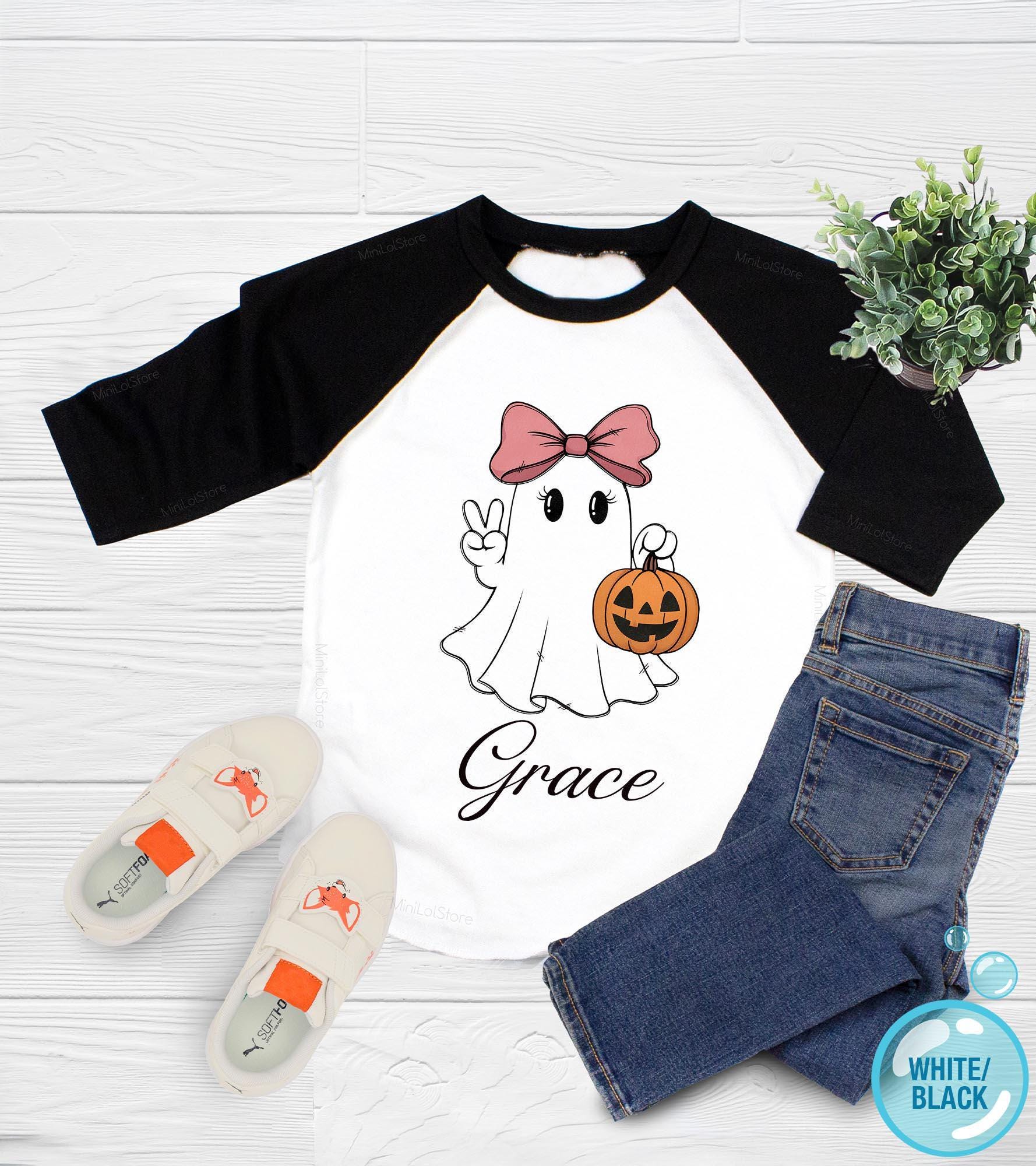 Available garment styles for Personalized Ghost Name Halloween Kids Shirt