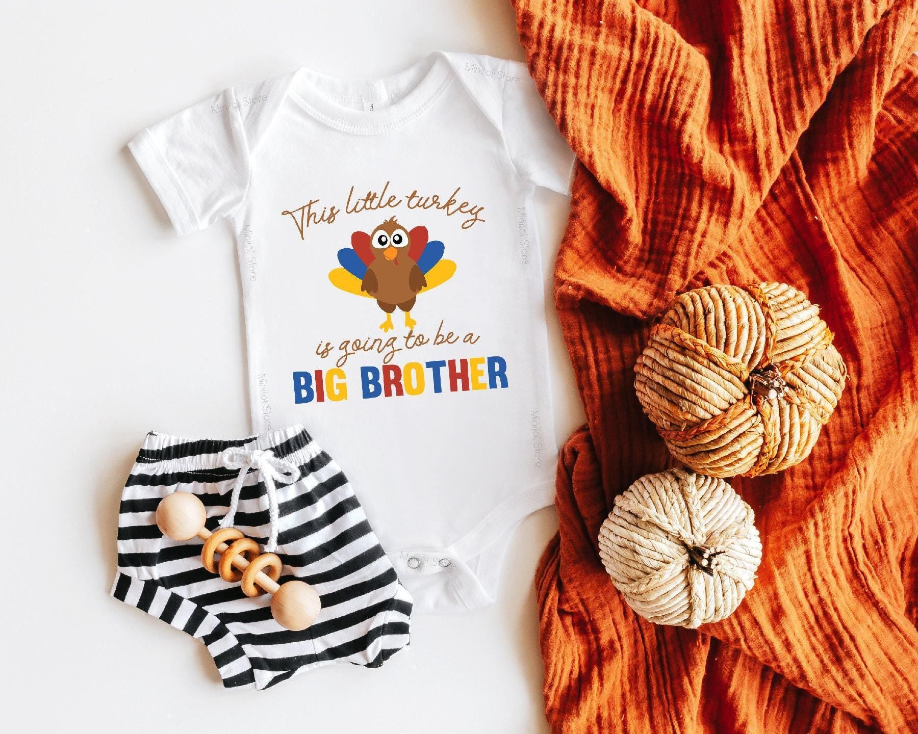 Available garment styles for Little Turkey Big Brother Announcement Thanksgiving Kids Shirt
