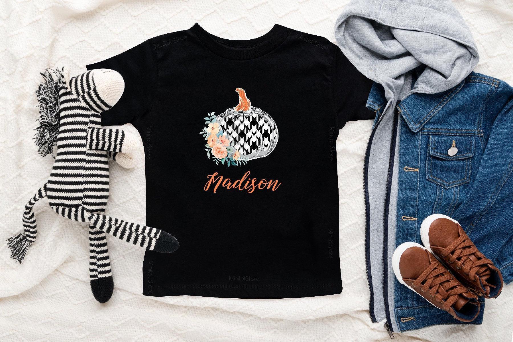 Main product mockup of Personalized Pumpkin Fall Toddler Shirt