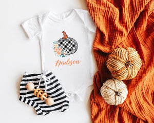 Lifestyle mockup featuring Personalized Pumpkin Fall Toddler Shirt