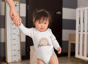 Rainbow First Birthday Girl Shirt birthday product image 6