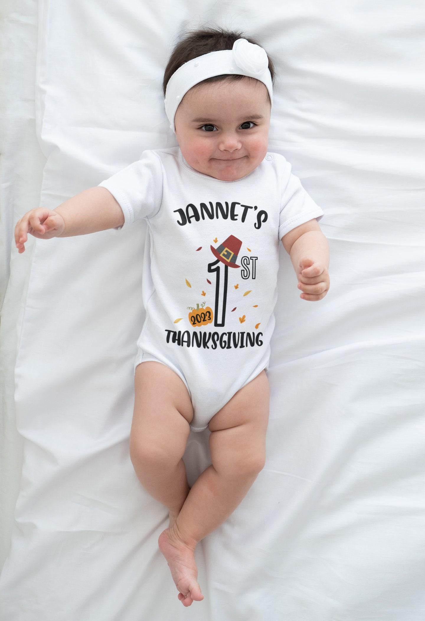 Personalized First Thanksgiving Baby Onesie® product image 7