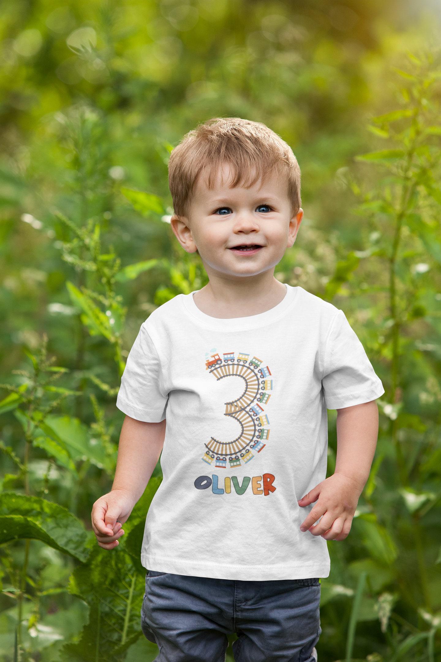 Choo Choo I'm 3 Train Birthday Shirt birthday product image 5