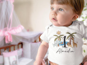 Personalized Safari Birthday Kids Shirt birthday product image 7