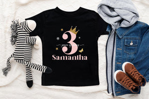 3rd Birthday Three Quarter Kids Shirt birthday product image 2
