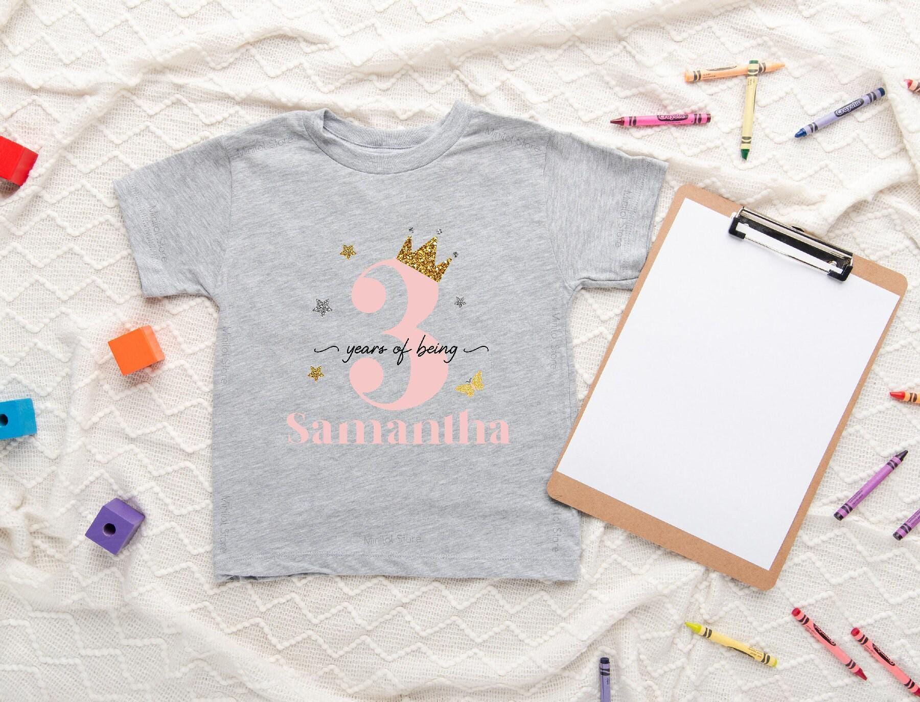 3rd Birthday Three Quarter Kids Shirt birthday product image 4