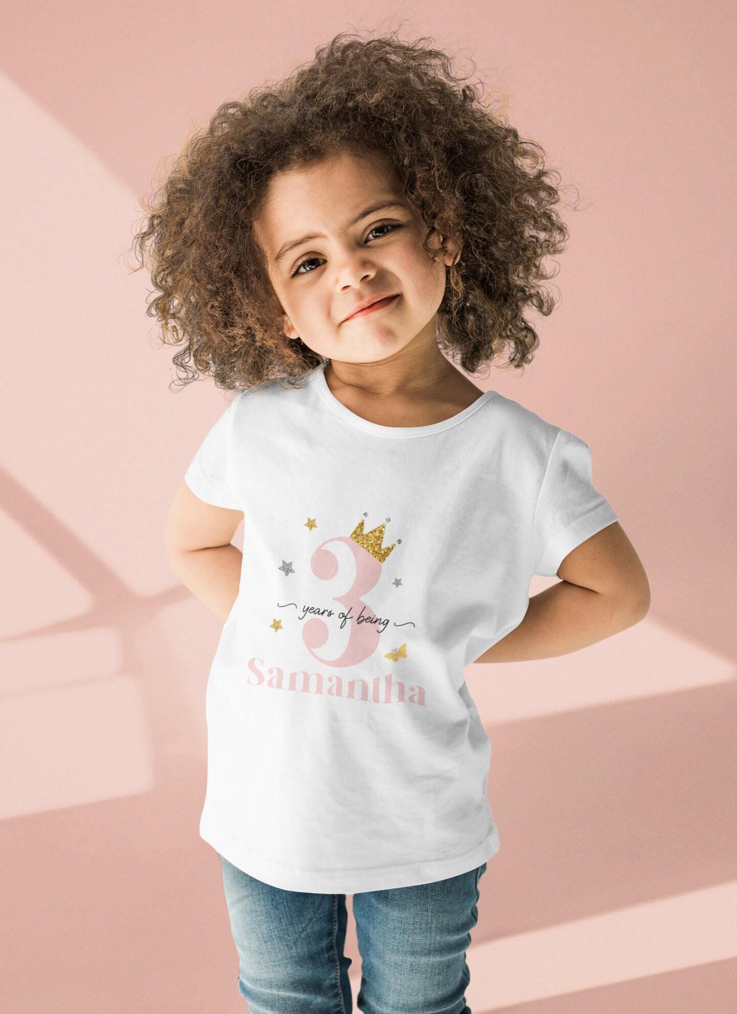 3rd Birthday Three Quarter Kids Shirt birthday product image 6