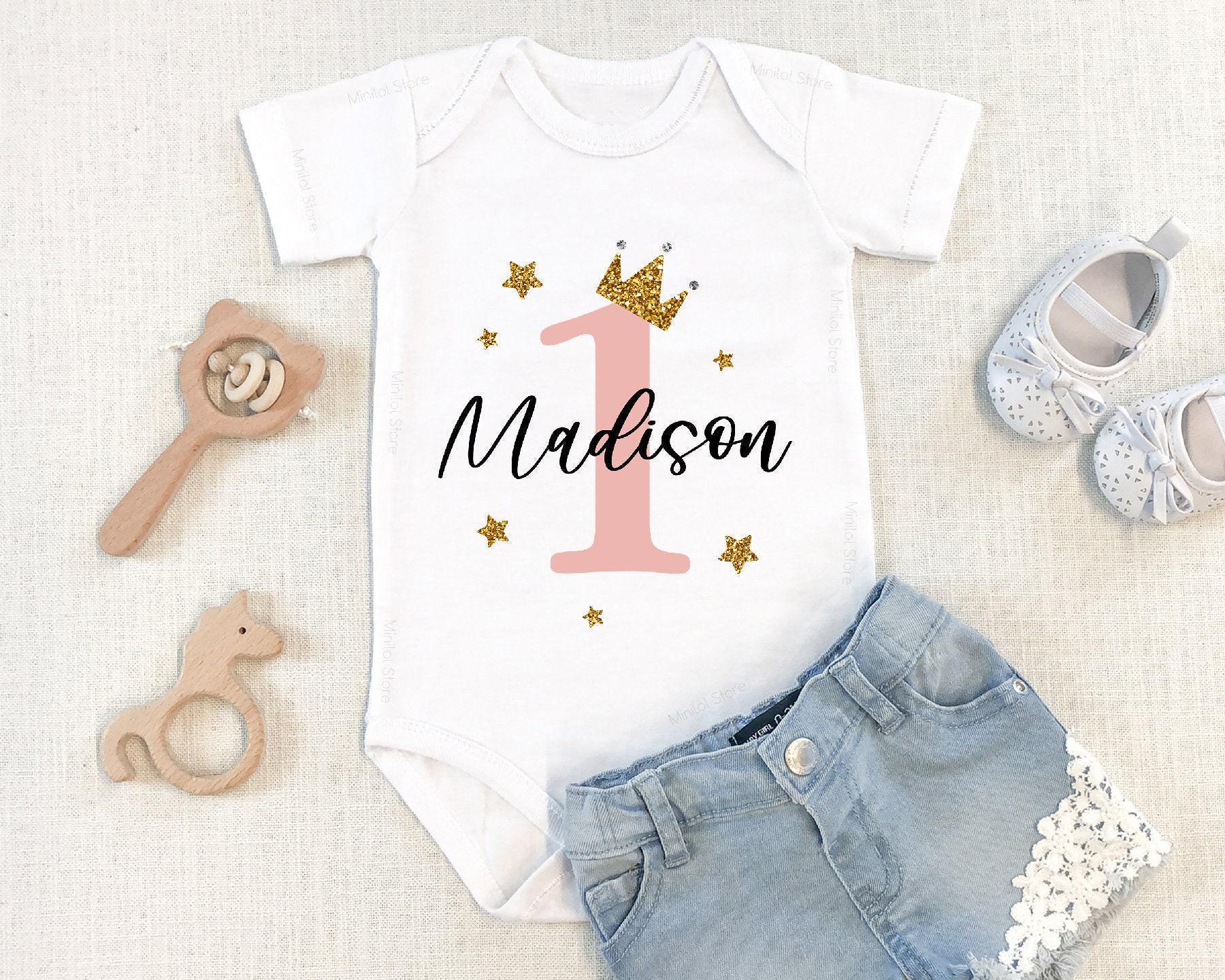 Floral First Birthday Girl Shirt birthday product image 1