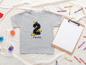 Construction Second Birthday Kids Shirt birthday product image 1