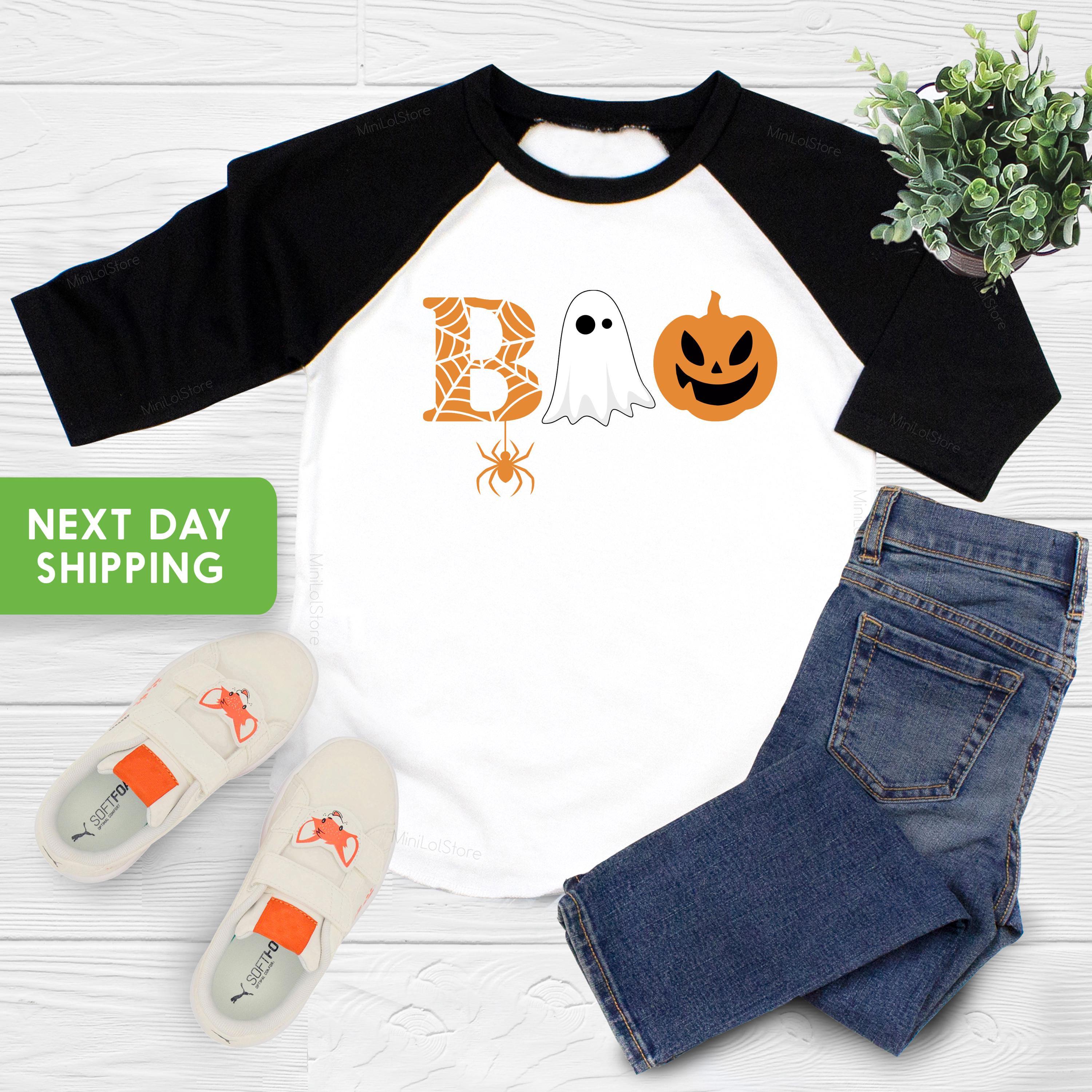 Boo Ghost Pumpkin Halloween Kids Shirt product image 2