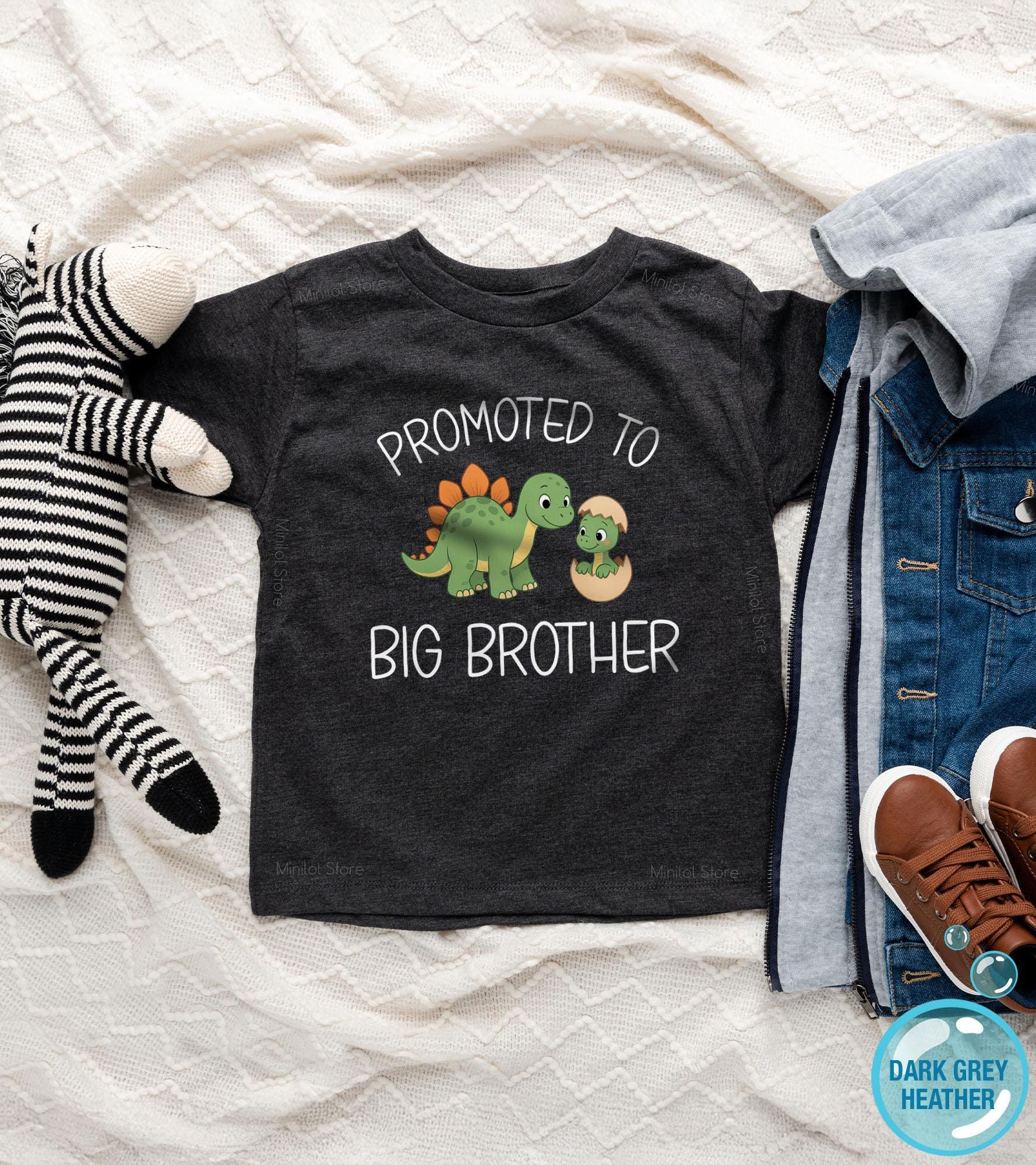 Close-up of the Promoted to Big Brother baby announcement design