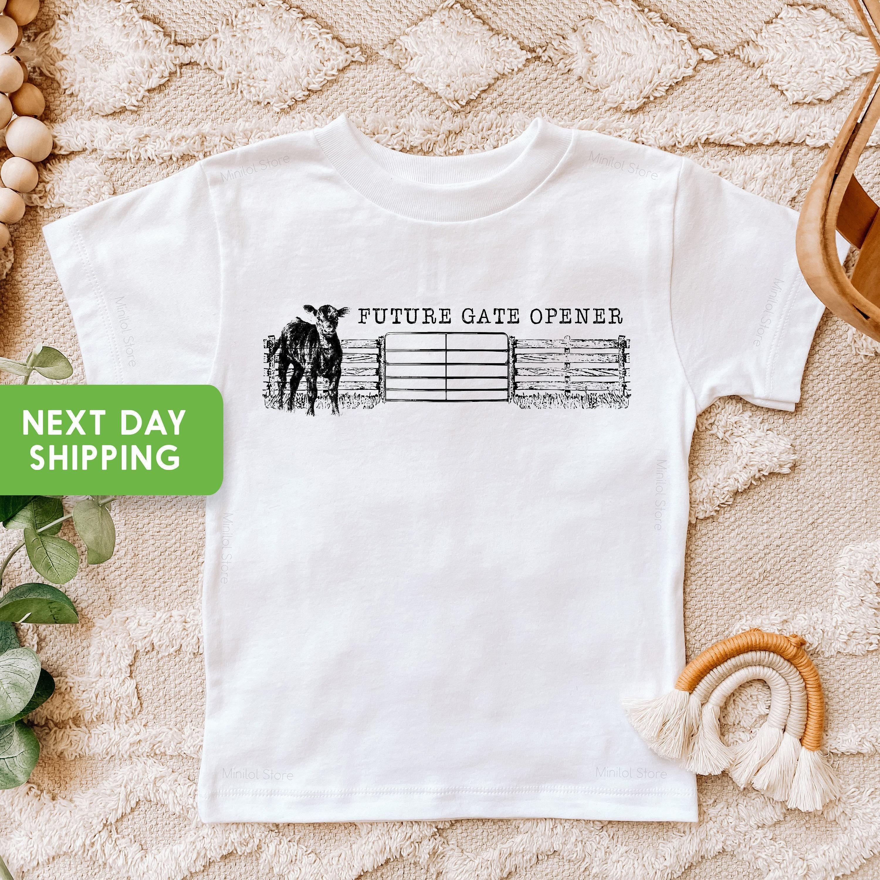 Close-up of the Future Gate Opener baby announcement design