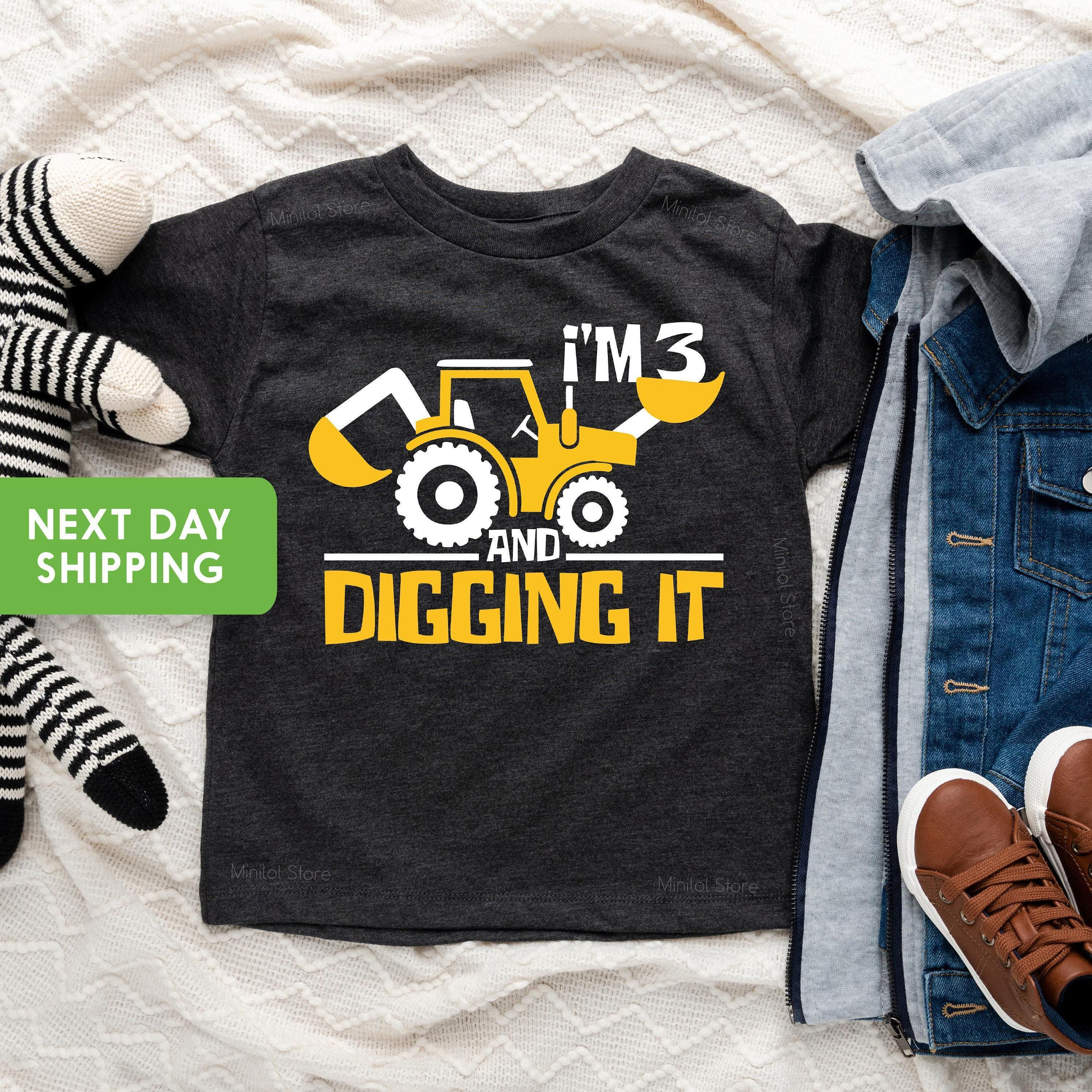 I'm 3 and Digging It Birthday Shirt birthday product image 1