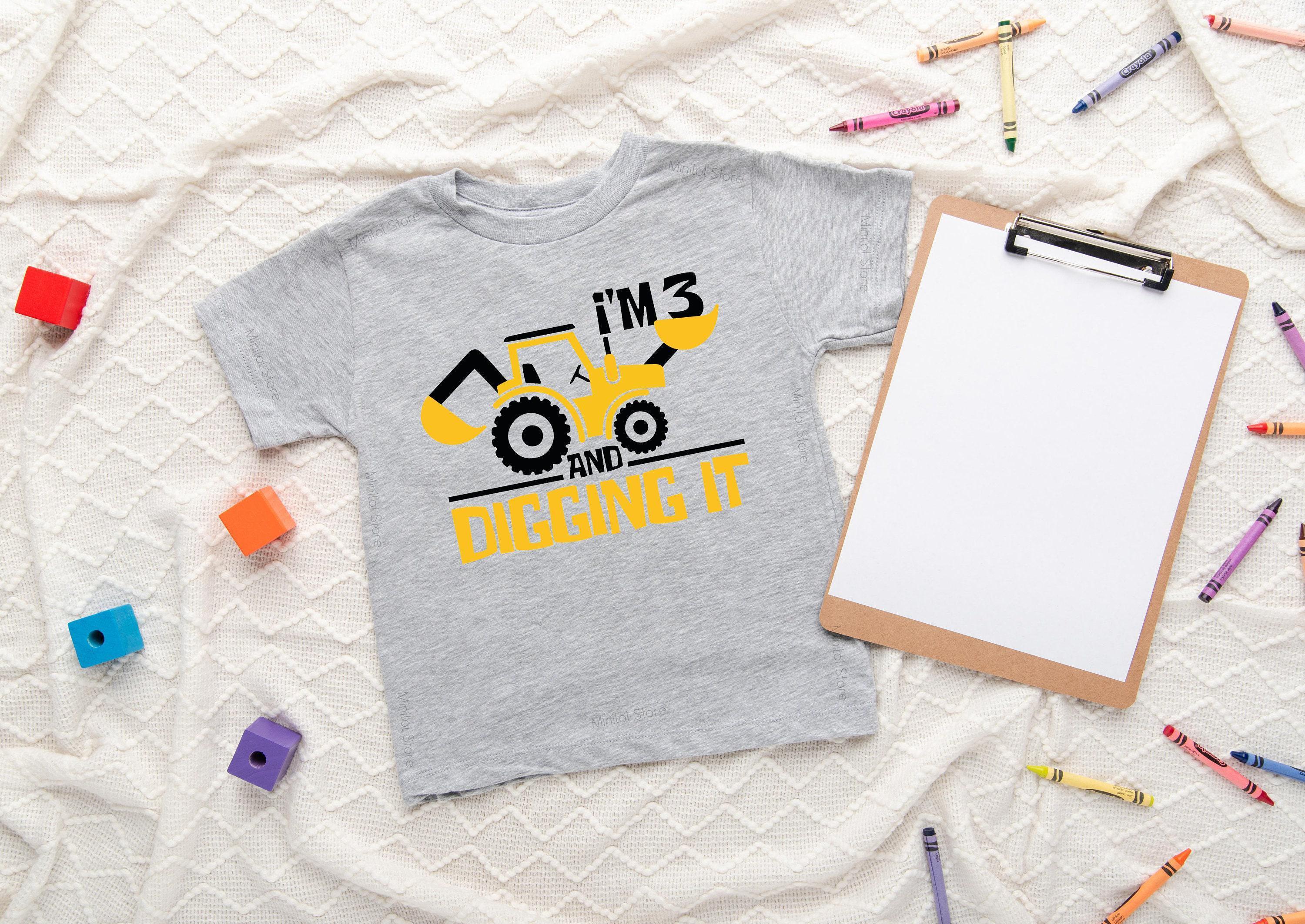 I'm 3 and Digging It Birthday Shirt birthday product image 3