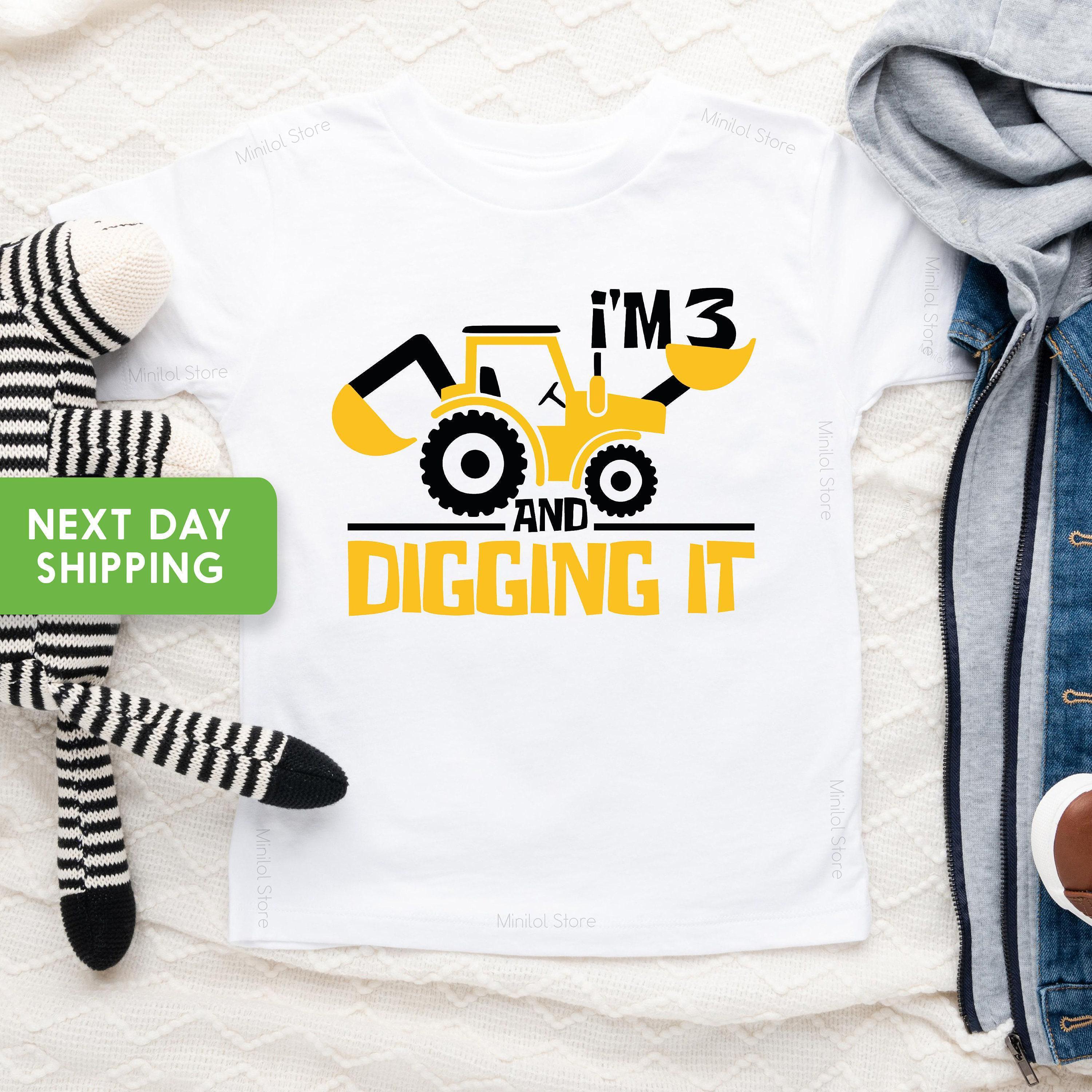 I'm 3 and Digging It Birthday Shirt birthday product image 4