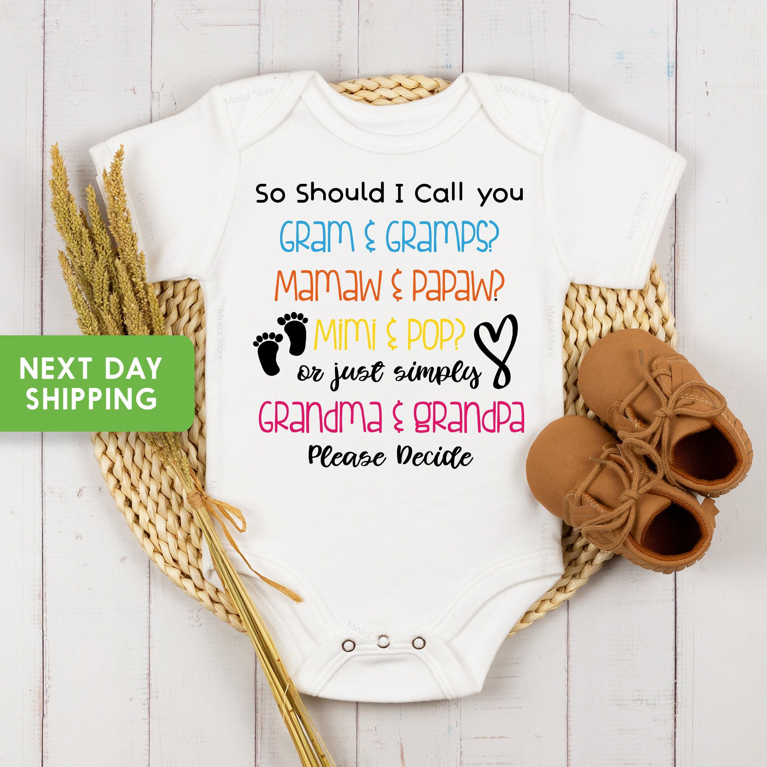 Main pregnancy announcement product mockup for Should I Call You ® Grandparents Reveal ® Grandma & Grandpa Announcement