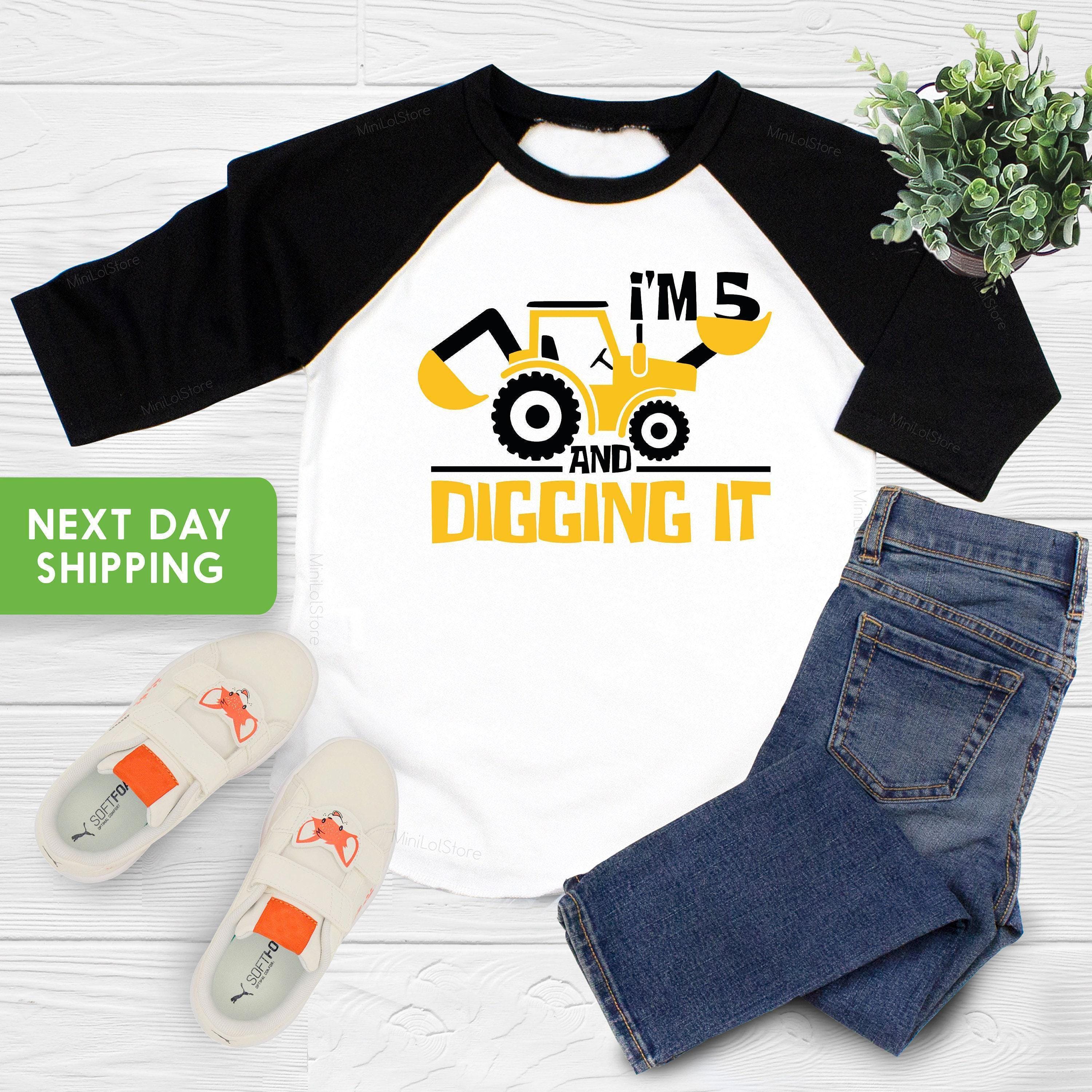 I'm 5 and Digging It Birthday Shirt birthday product image 5