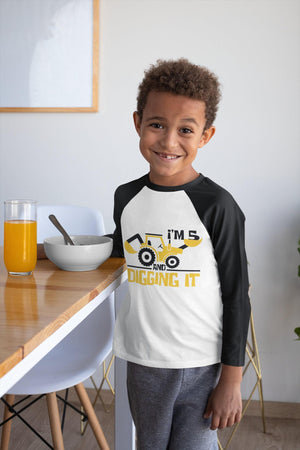 I'm 5 and Digging It Birthday Shirt birthday product image 7