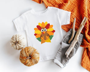 Close-up of the Little Turkey Thanksgiving apparel design