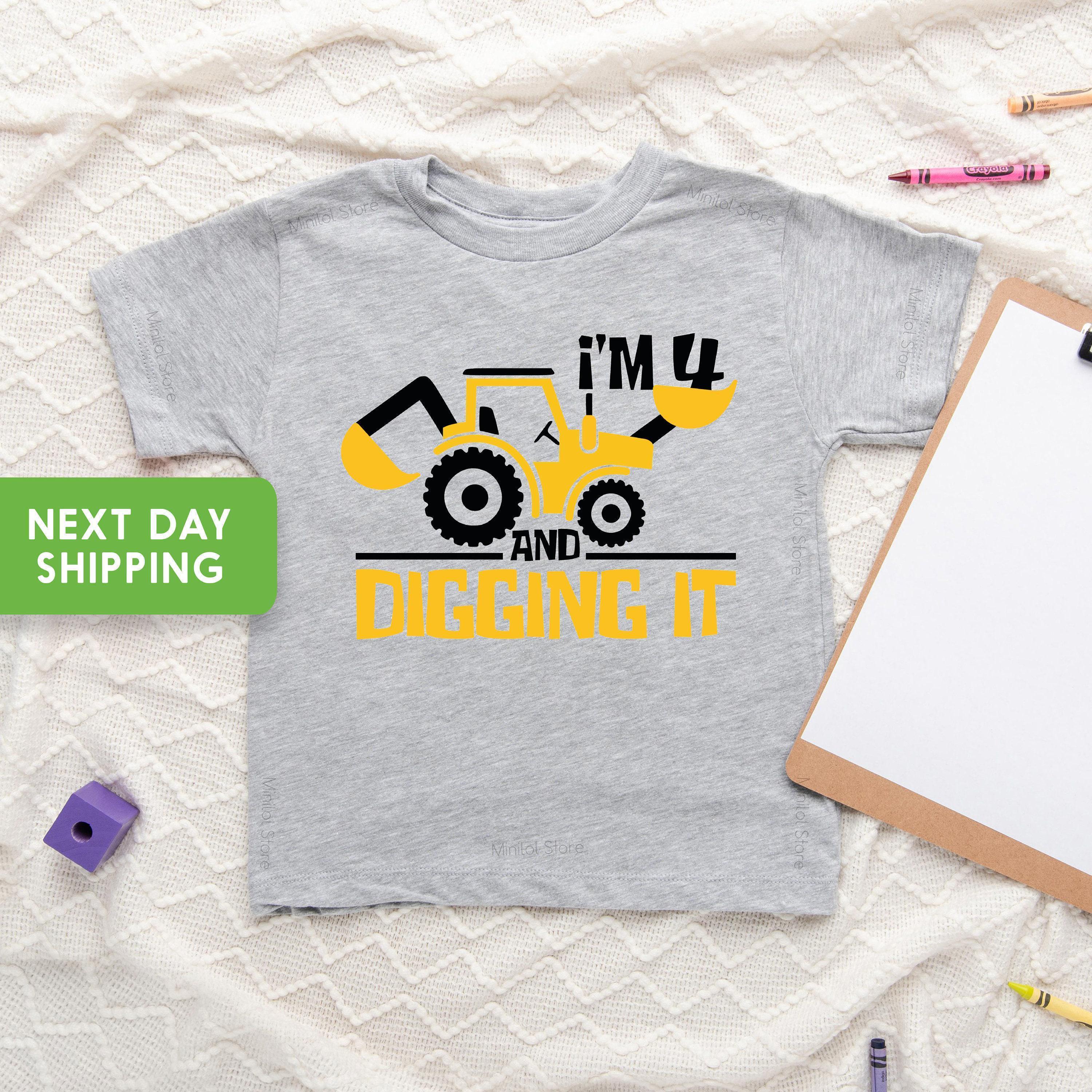I'm 4 and Digging It Birthday Shirt birthday product image 3