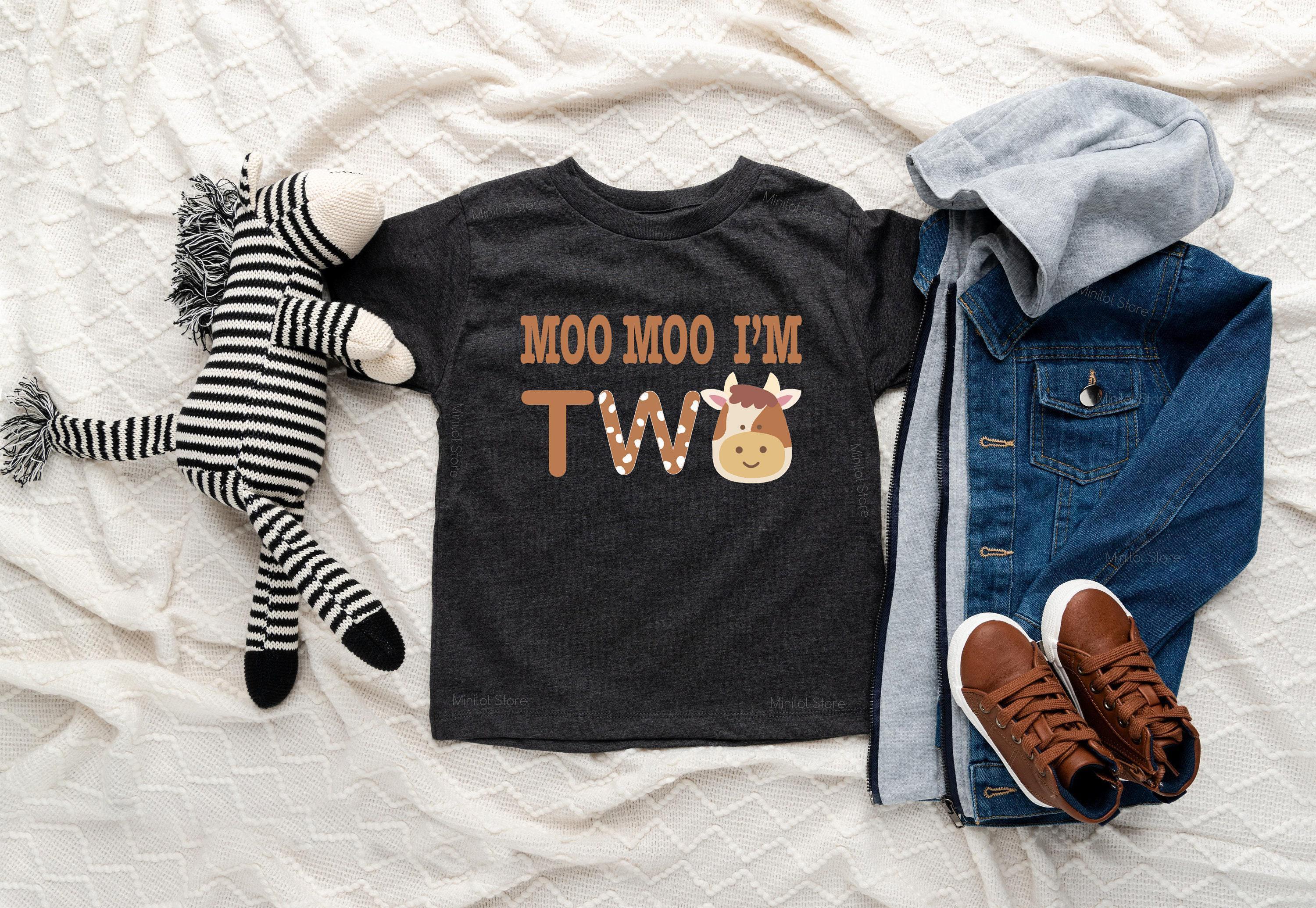 Moo Moo I'm 2 Farm Birthday Shirt birthday product image 4
