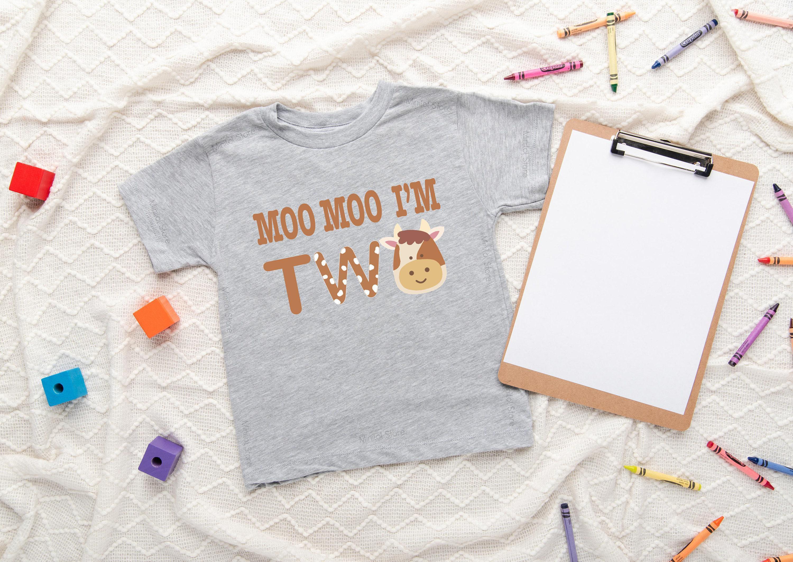 Moo Moo I'm 2 Farm Birthday Shirt birthday product image 5