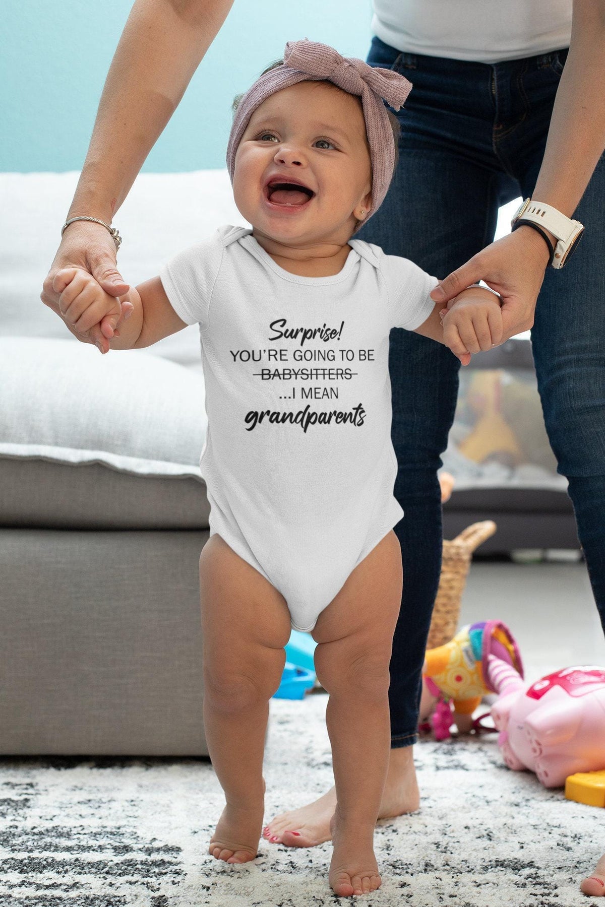 Grandparent typographic design on Baby Short Sleeve Onesie®