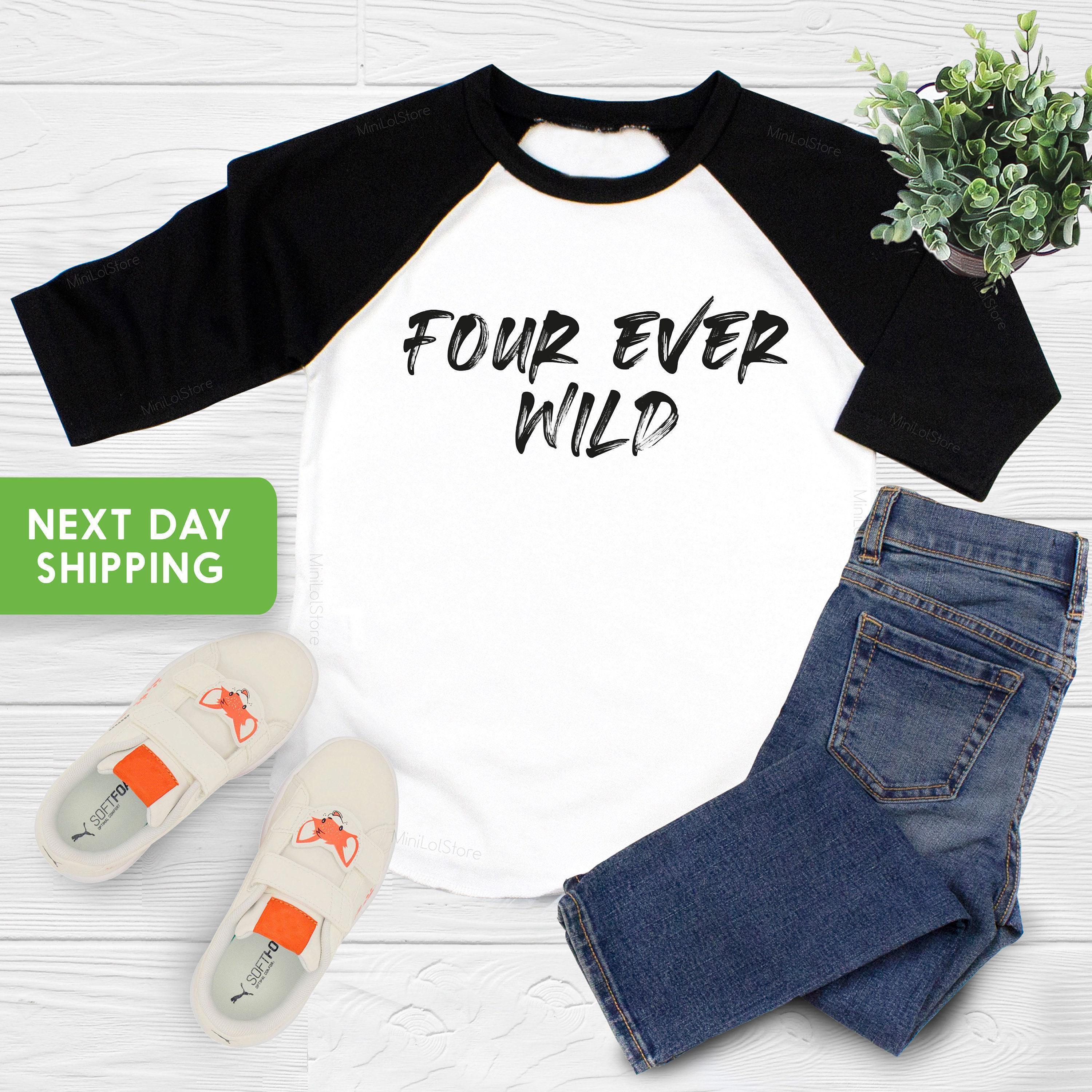 Four Ever Wild Safari Birthday Shirt birthday product image 4