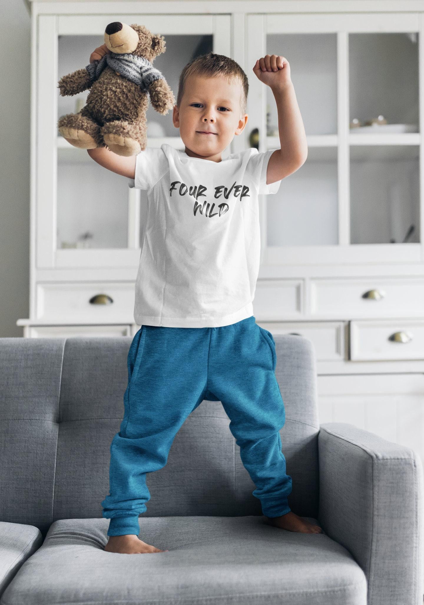 Four Ever Wild Safari Birthday Shirt birthday product image 6