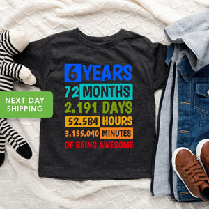 6 Years of Being Awesome Birthday Shirt birthday product image 1