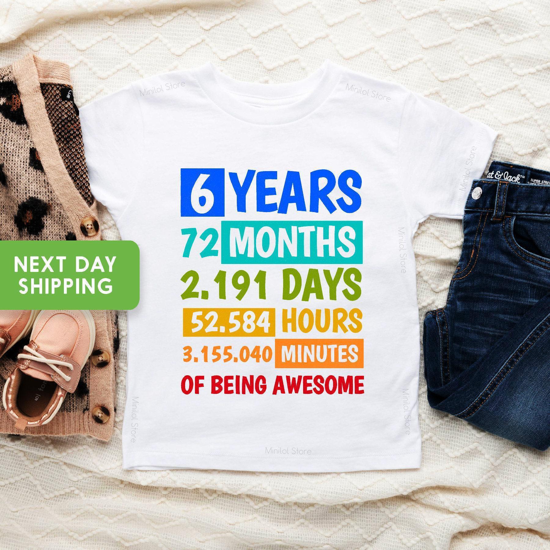 6 Years of Being Awesome Birthday Shirt birthday product image 4
