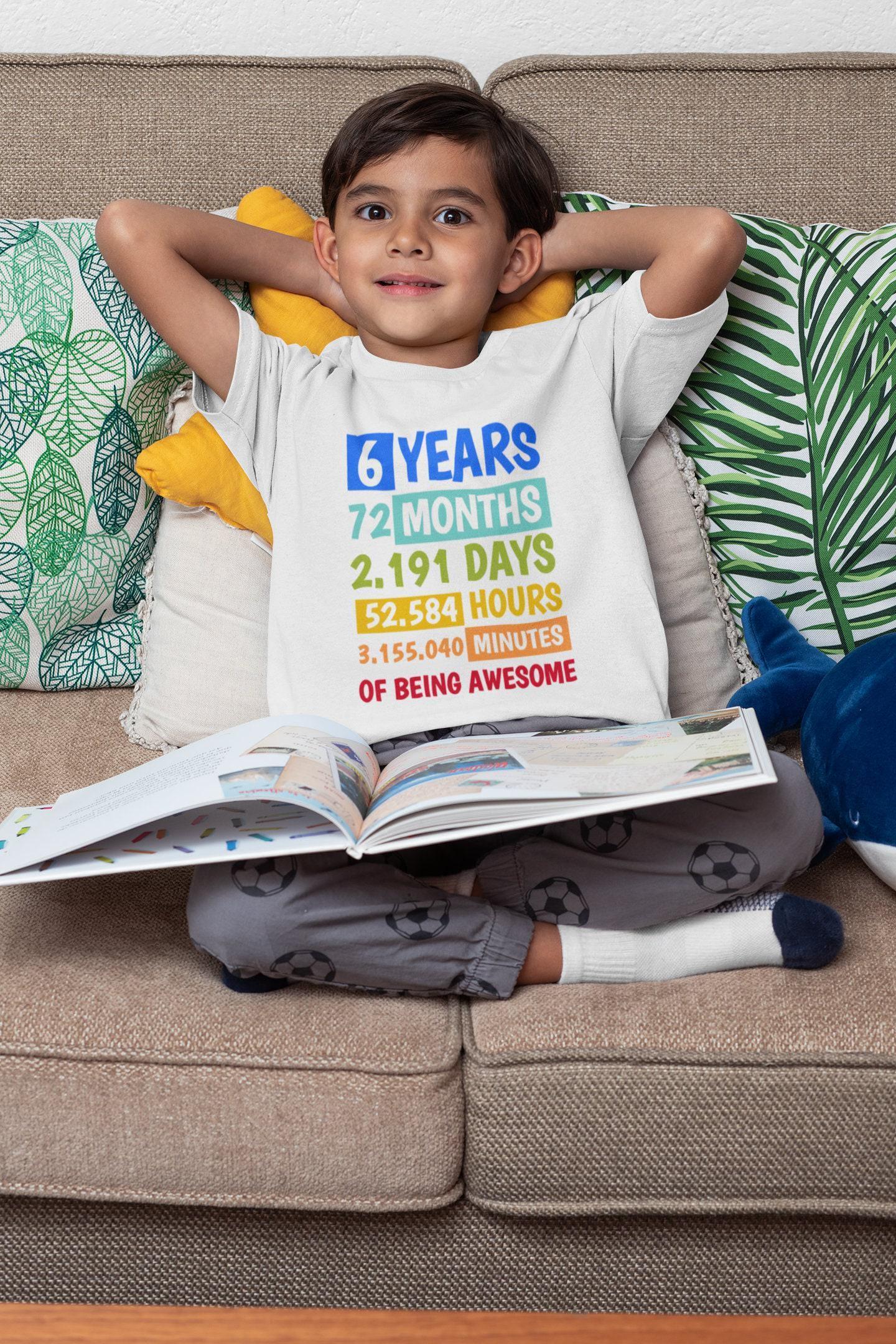 6 Years of Being Awesome Birthday Shirt birthday product image 6