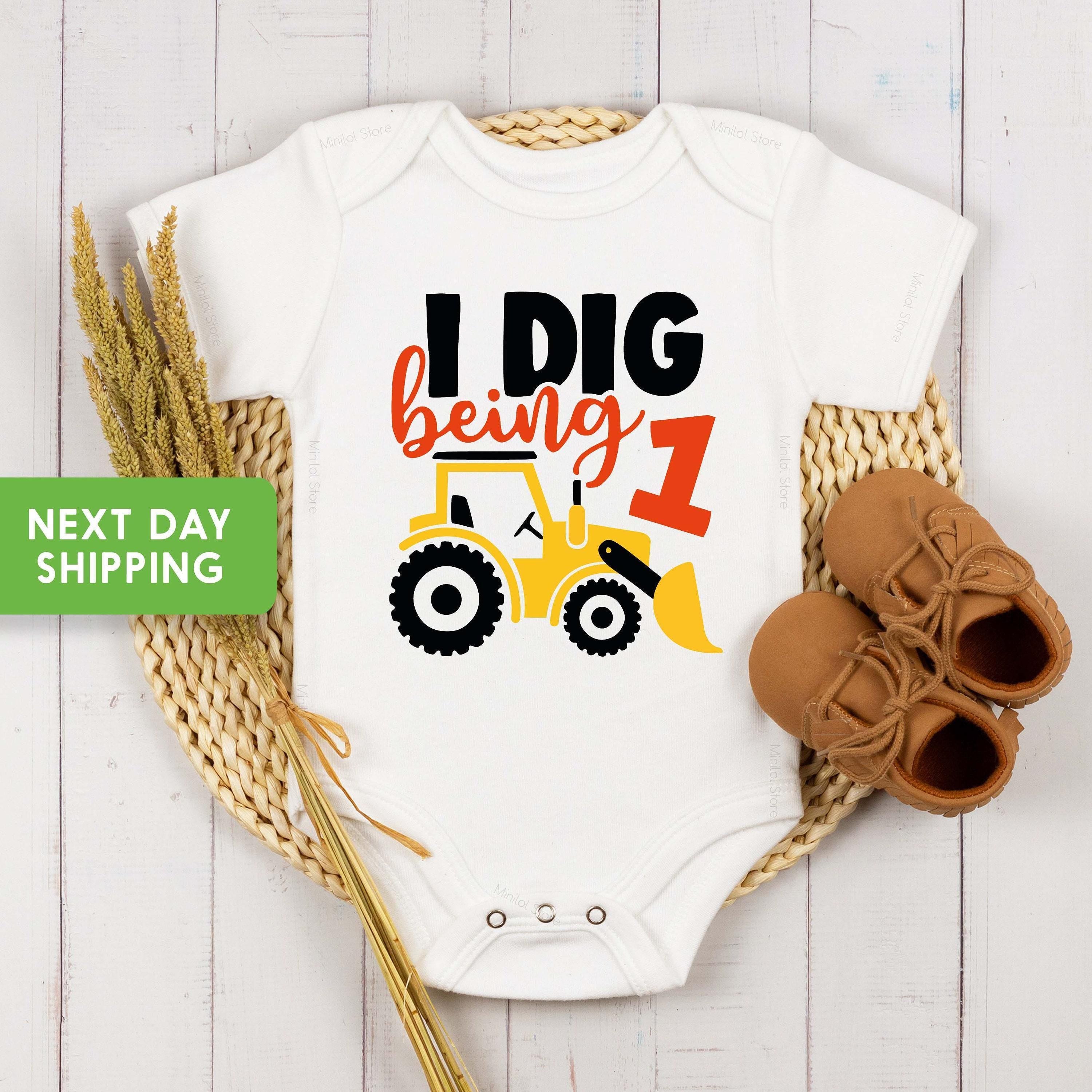 I Dig Being One Construction Birthday Shirt birthday product image 1