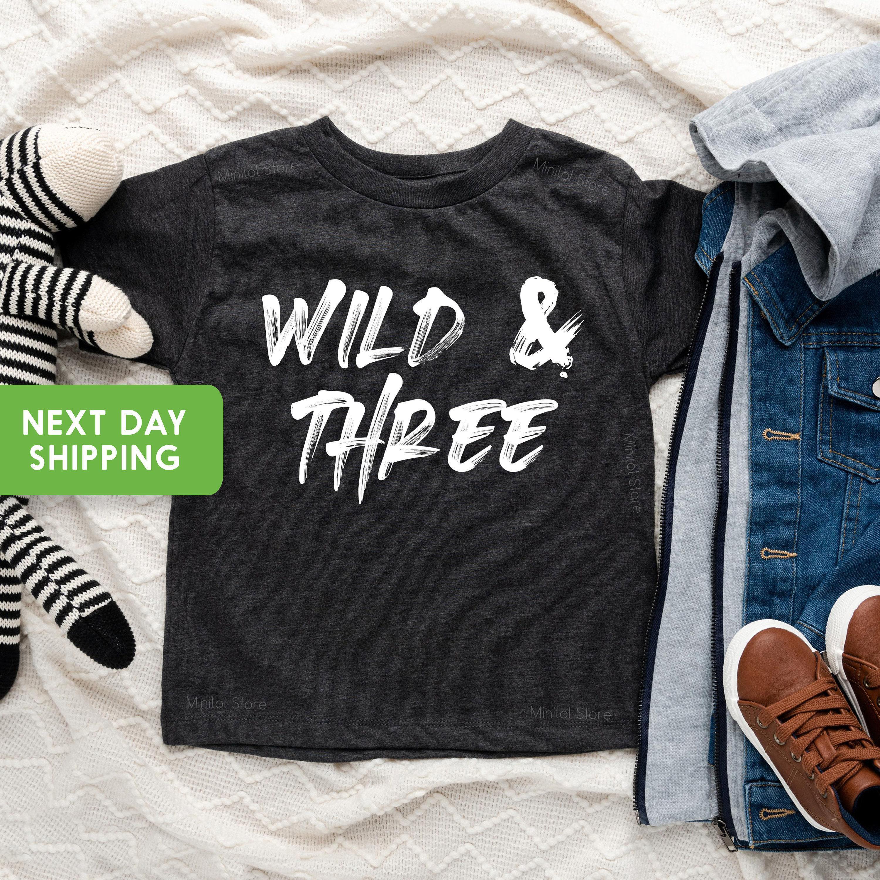 Three & Wild Safari Birthday Shirt birthday product image 1