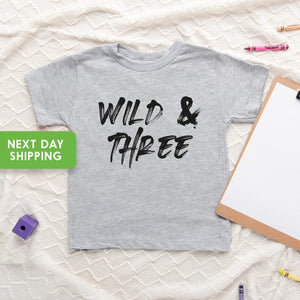 Three & Wild Safari Birthday Shirt birthday product image 3