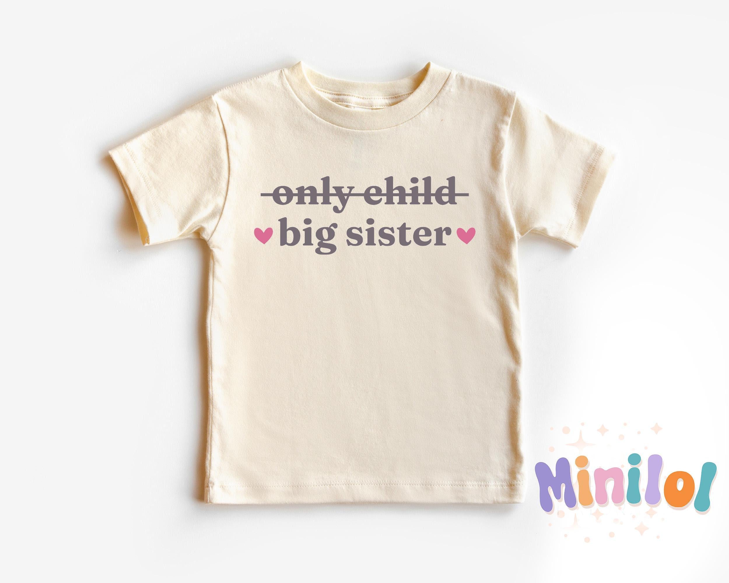 Main pregnancy announcement product mockup for Big Sister Pregnancy Announcement Sibling Reveal Shirt – Style 2