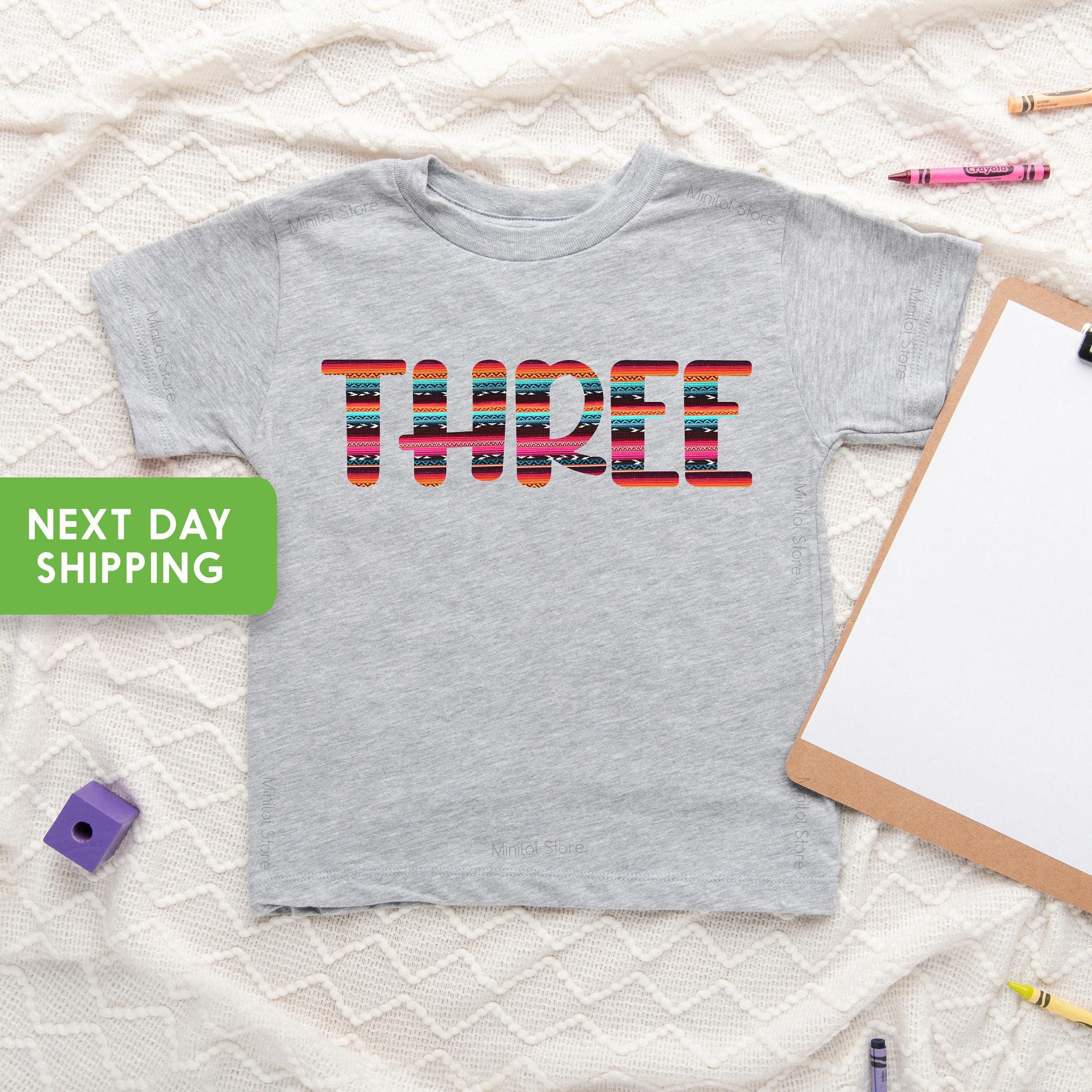 Serape Fiesta Third Birthday Shirt birthday product image 4