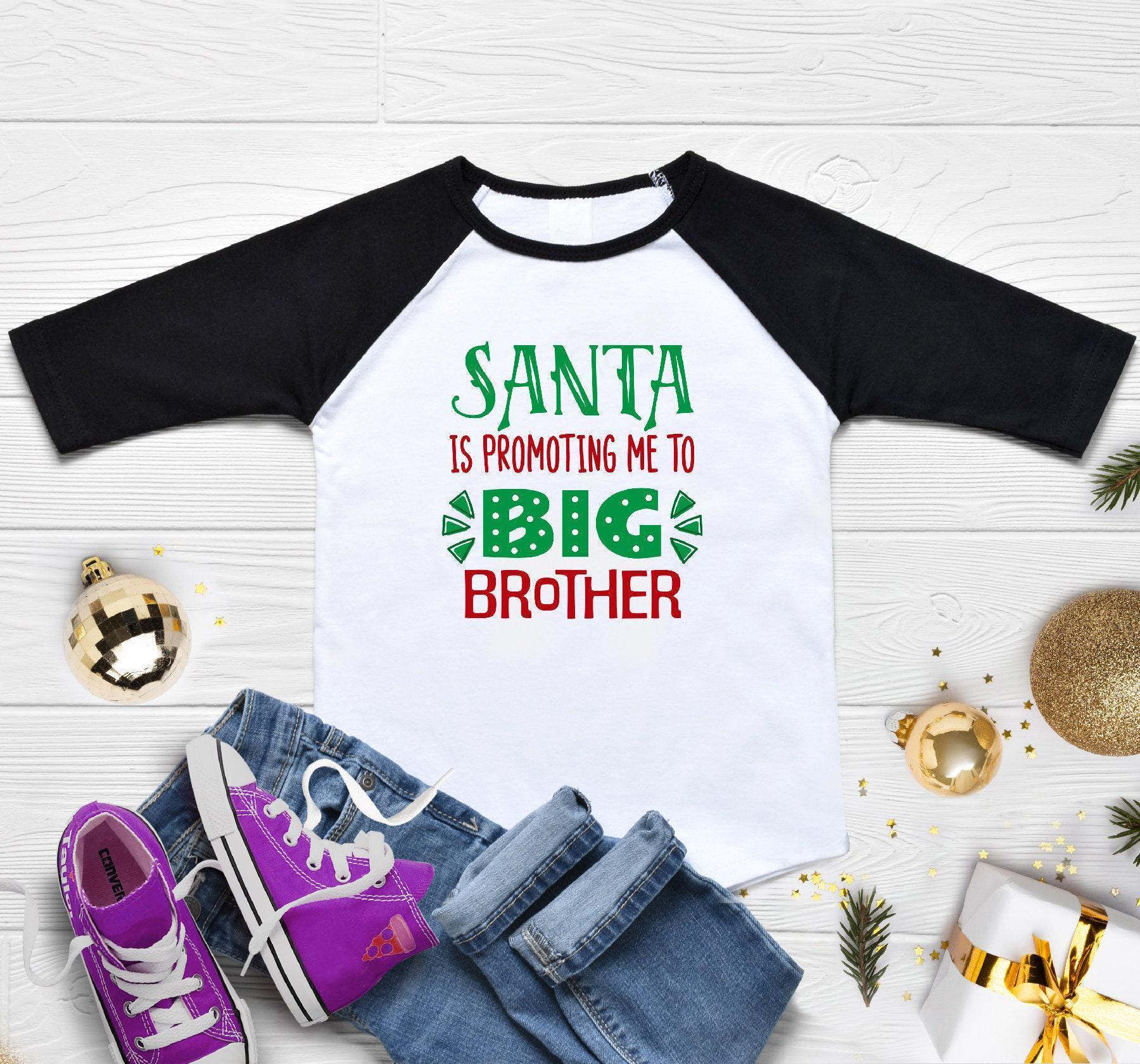 Main pregnancy announcement product mockup for Promoted to Big Brother Seasonal Pregnancy Announcement Baby Announcement