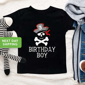 Pirate Third Birthday Kids Shirt birthday product image 2