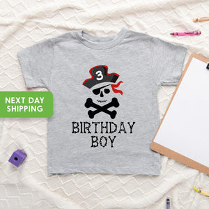 Pirate Third Birthday Kids Shirt birthday product image 4