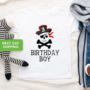 Pirate Third Birthday Kids Shirt birthday product image 5