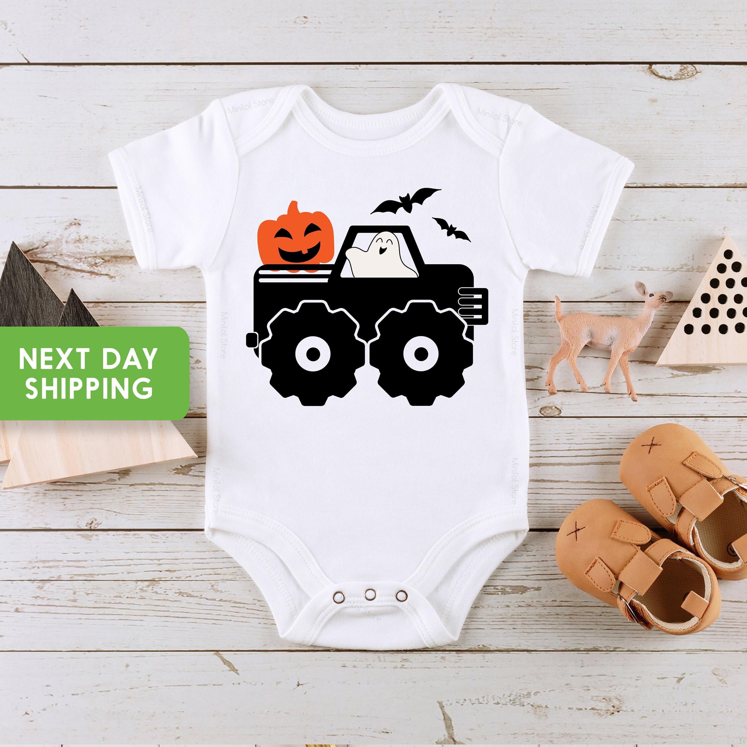 Close-up of the Halloween Monster Truck Halloween apparel design