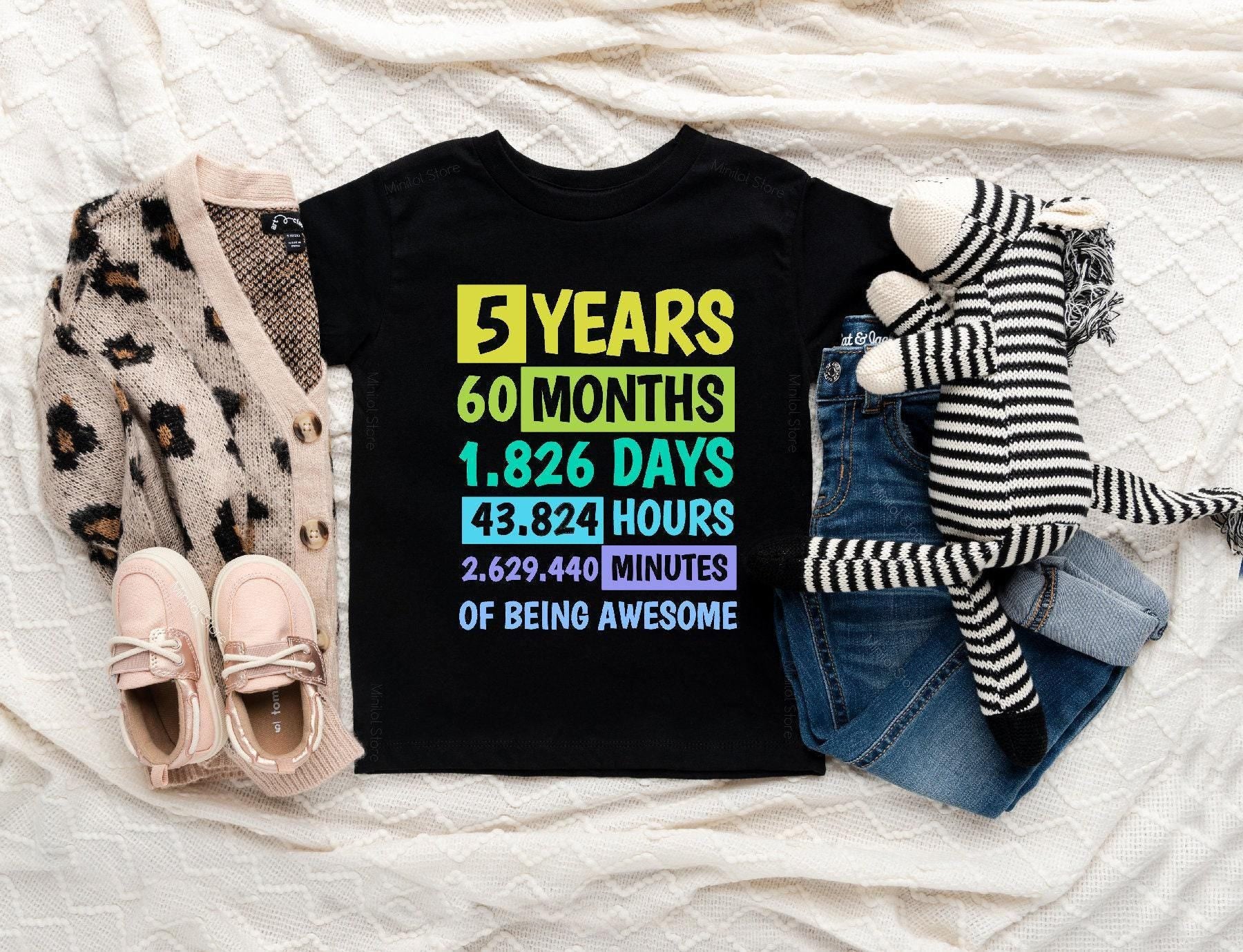 Classic Fifth Birthday Kids Shirt birthday product image 3