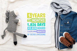 Classic Fifth Birthday Kids Shirt birthday product image 4