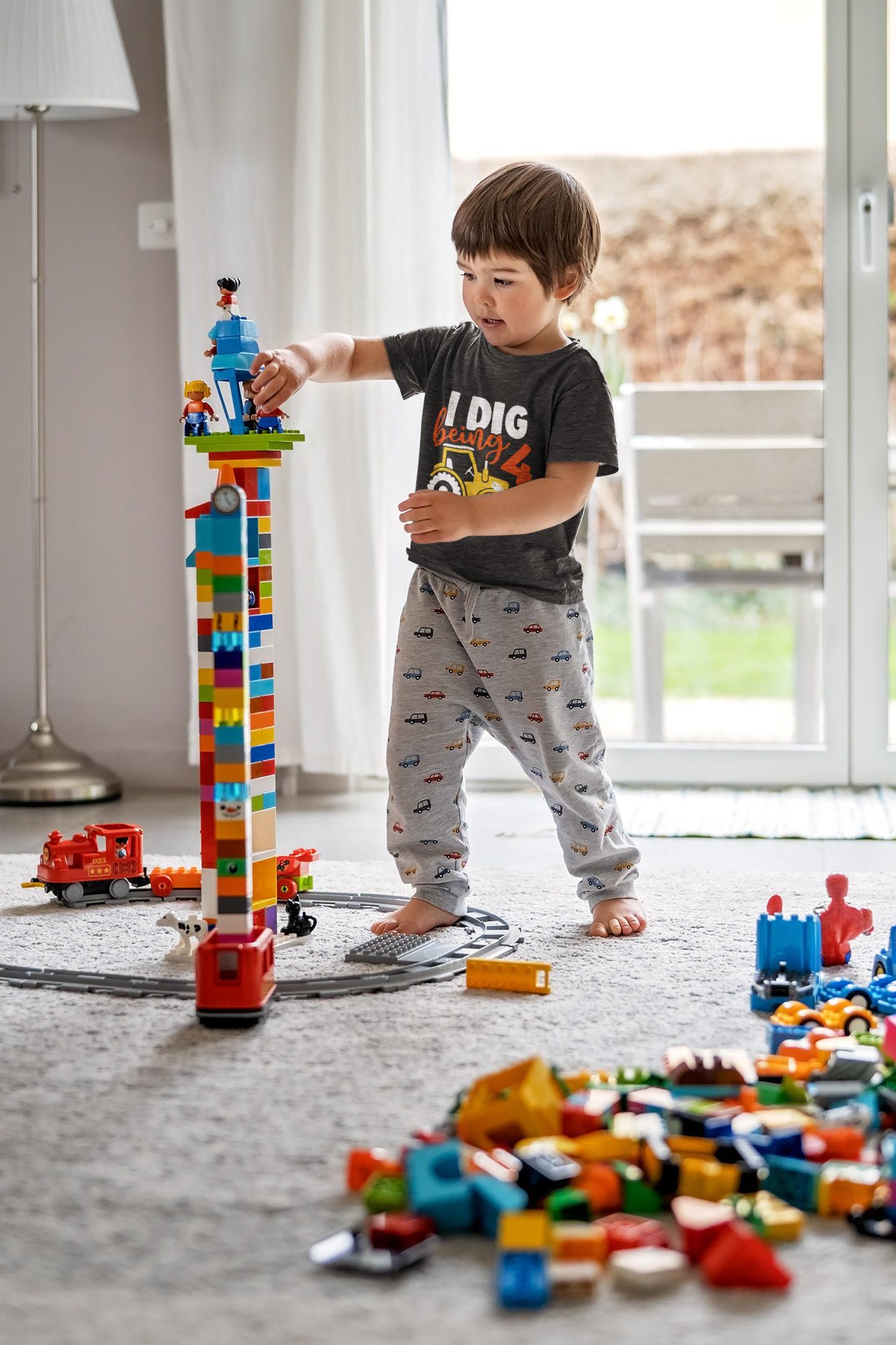I Dig Being 4 Construction Birthday Shirt birthday product image 7