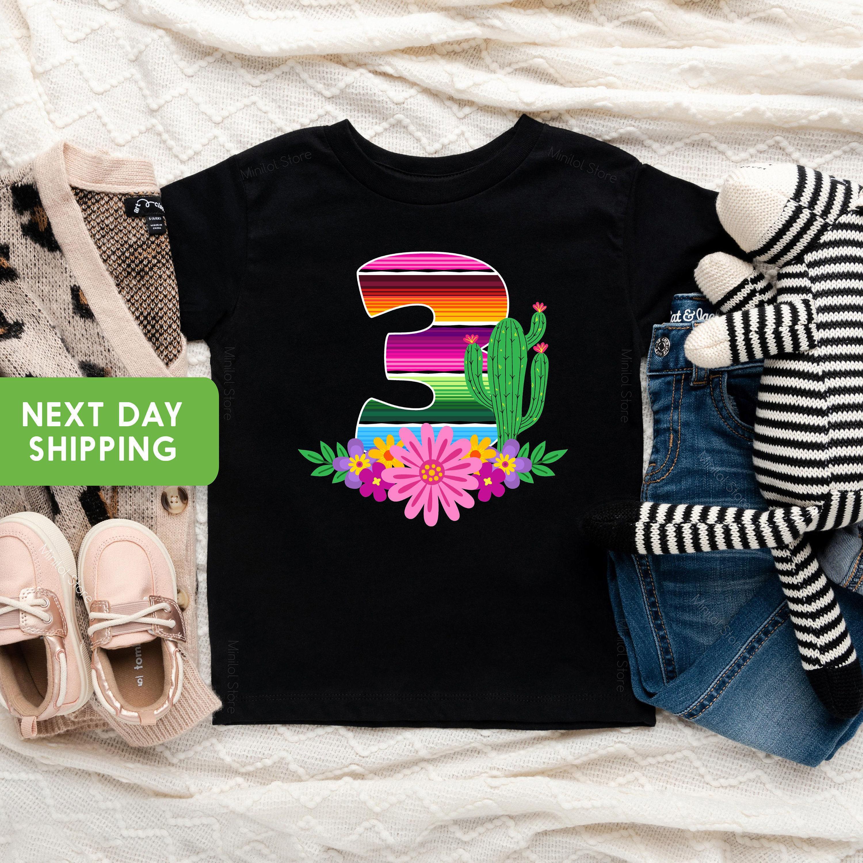 Fiesta Third Birthday Kids Shirt birthday product image 1