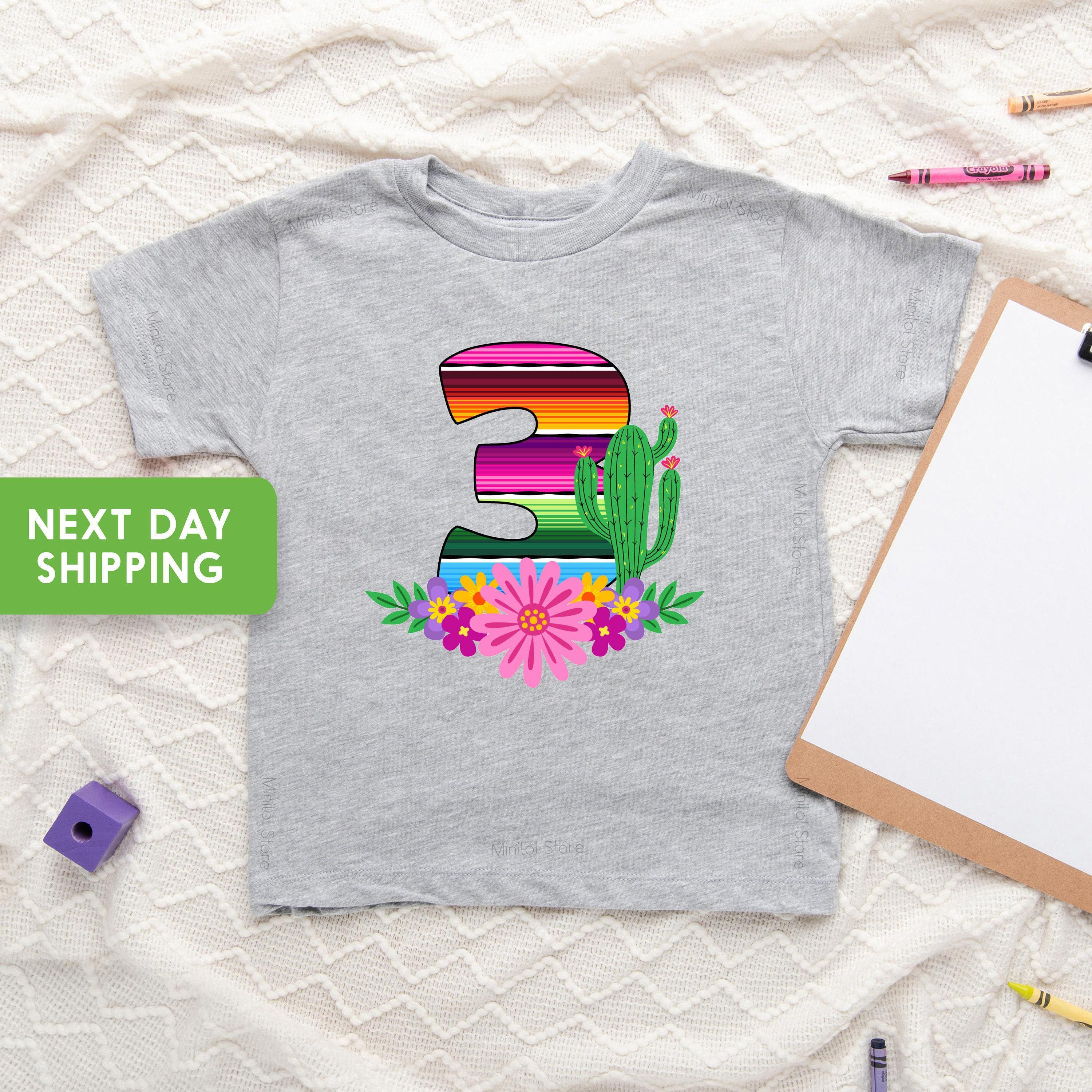 Fiesta Third Birthday Kids Shirt birthday product image 3
