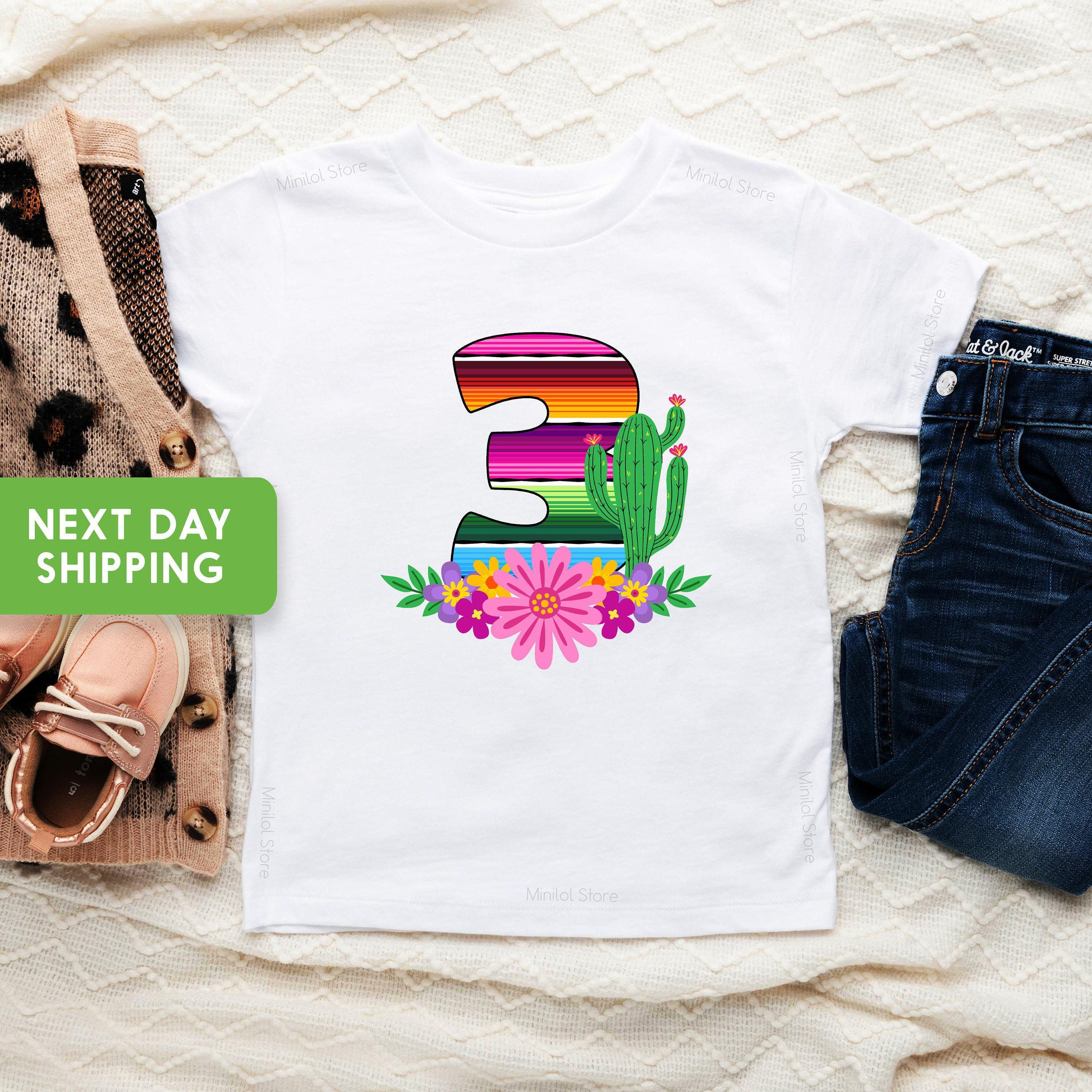 Fiesta Third Birthday Kids Shirt birthday product image 4