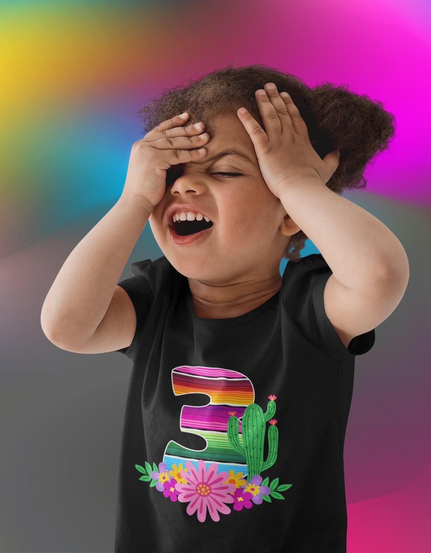Fiesta Third Birthday Kids Shirt birthday product image 7